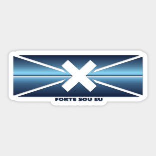STRONG. FORTE SOU EU. BLUE. SAMER BRASIL Sticker